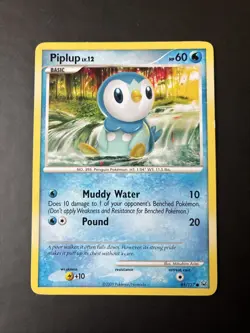 Pokemon TCG Piplup Platinum Card 85/127 Regular LP Condition - Image 1