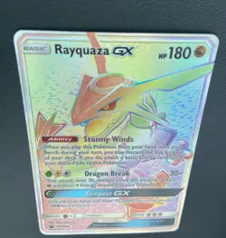 Pokemon TCG Rayquaza GX 177/168Celestial Storm Rainbow Rare Full ArtHolo - Image 3