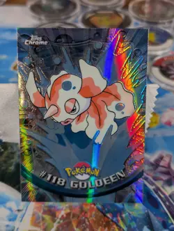 2000 Topps Chrome Pokemon Series 2 #118 Goldeen Spectra Chrome RARE NM/LP+ - Image 1