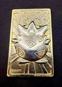 1999 Pokemon Burger King Togepi 23K Gold Plated Limited Edition Card - Image 1