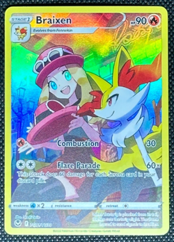 Braixen TG01/TG30 NM Silver Tempest Trainer Gallery Pokemon Card Free Shipping - Image 1