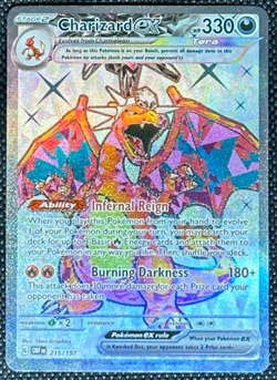 Charizard ex 215/197 NM Obsidian Flames Ultra Rare Pokemon Card Free Shipping - Image 1