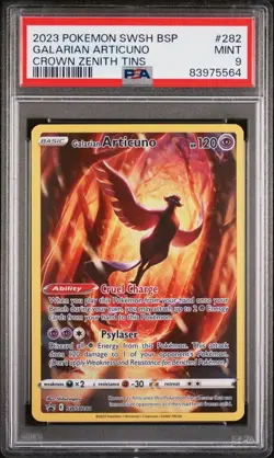 PSA 9 Galarian Articuno SWSH282 Black Star Promo Pokemon Card - Image 1