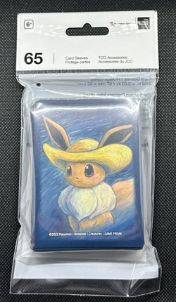 Pokemon × Van Gogh Museum Eevee with Straw Hat Card Sleeves (65 Sleeves) - Image 1
