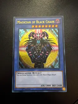 Magician of Black Chaos YGLD-ENC01 Yugi's Legendary Decks Yu-Gi-Oh 1st Edition - Image 1