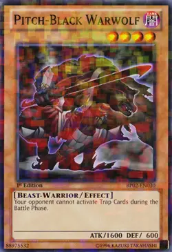 1x (P) Pitch-Black Warwolf - BP02-EN030 - Mosaic Rare - 1st Edition YuGiOh - Image 1