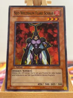 Neo-Weltraum Flare Scarab POTD-DE004 Super Rare Deutsch VG YUGIOH - Image 1