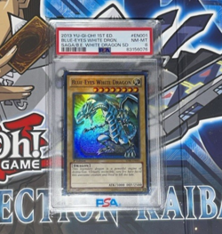 2013 Yu-Gi-Oh Blue-Eyes White Dragon SDBE-EN001 PSA 8 - Image 3