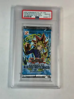 PSA 10 Legend Of Blue Eyes White Dragon Booster Pack 1st edition *CRACKED Yugioh - Image 1