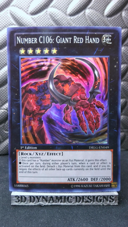 | Yugioh Number C106: Giant Red Hand DRLG-EN049 1st Edition Super Rare NM 🔥 | - Image 1