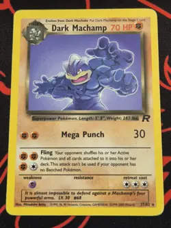 Dark Machamp 27/82 *LP* Non-Holo Rare Team Rocket Pokemon Card SEE DESCRIPTION 2 - Image 1