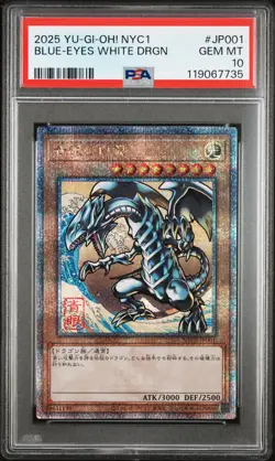 2025 YU-GI-OH! JAPANESE NYC1 #JP001 BLUE-EYES WHITE DRAGON PSA 10 - Image 1