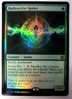 MTG Marvel Spider-Man - Radioactive Spider - FOIL Rare - 0111 NM - Image 1