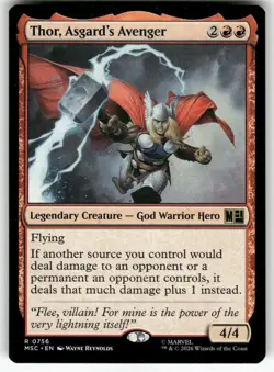 Thor, Asgard's Avenger Rare 756 NM Commander: Marvel Super Heroes MTG M-07 - Image 1