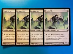 MTG 4x Leaden Myr # 191 Mirrodin Pauper Modern Magic the Gathering x4 NM - Image 1