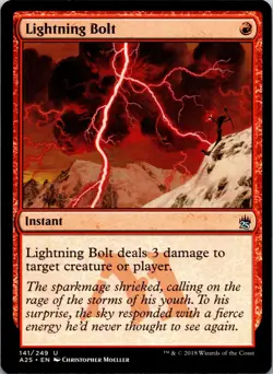 Lightning Bolt 141 Uncommon Masters 25 MTG Near Mint - Image 1