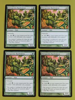 Overgrown Battlement x4 Rise of the Eldrazi 4x Playset Magic the Gathering MTG - Image 1