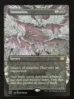 1x MTG Damnation (Borderless) - Double Masters 2022 (2X2) #353 - Magic - Image 1