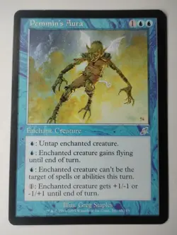 Magic The Gathering, Pemmin's Aura, Scourge, Regular LP 45 MTG - Image 1