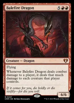 Magic The Gathering MTG BALEFIRE DRAGON Commander Masters NM Near Mint - Image 1