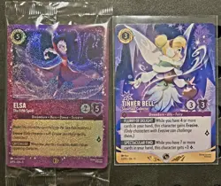 Sealed Disney Lorcana Elsa - The Fifth Spirit Foil Promo + Tinkerbell Promo NM - Image 1