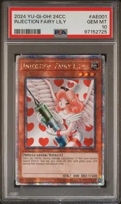 PSA 10 Injection Fairy Lily 24CC-AE001 Quarter Century Secret Rare *2725 Yugioh - Image 1