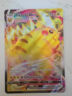 Pokemon Pikachu TCG VMAX SWSH286 Black Star Promo Card Jumbo - Image 1