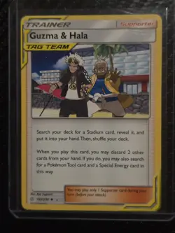 Guzma & Hala Tag Team 193/236 Cosmic Eclipse Non-Holo Card Lp Condition - Image 1