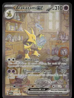 Pokemon Cards Alakazam ex 201/165 Holo 151 Special Illustration Rare NM - Image 1