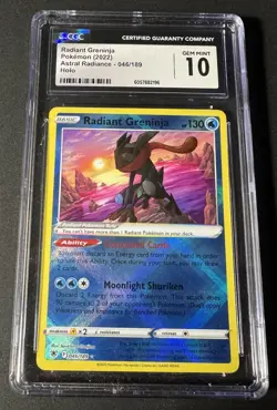 CGC 10 Radiant Greninja 046/189 Holo Astral Radiance Pokemon Card - Image 1