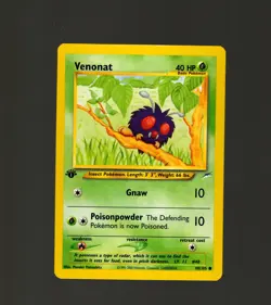Pokemon Cards Venonat 90/105 1ST EDITION Neo Destiny Common NM/MINT 2002 Vintage - Image 1