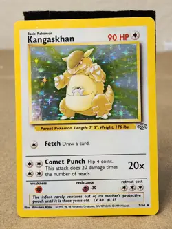 Pokemon TCG English Card Jungle Set WOTC Kangaskhan 5/64 Holo Rare Tcg Vtg Play - Image 1