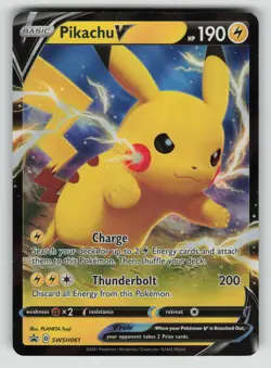 Pikachu V Promo SWSH: Sword & Shield Promo Cards SWSH061 NM - Image 1