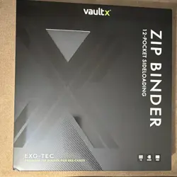 Vault X EXO-TEC Zip Binder 12-Pocket Side Loading 480-Card Black A4 - Image 1