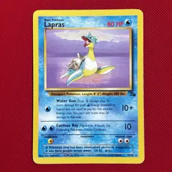 Pokemon TCG Lapras Fossil Card 25/62 Regular Rare HP - Image 1