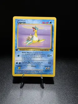 Pokemon TCG Lapras Fossil Card 25/62 1st Edition Regular Rare LP - Image 1