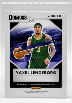 2025-26 Donruss Ink Yaxel Lendeborg Green REF RC Auto /15 Rookie Autograph SSP📈 - Image 2