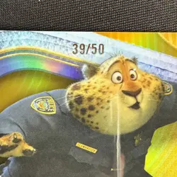 Benjamin Clawhauser 2025 Topps Chrome Disney Gold Refractor /50 #169 - Image 2