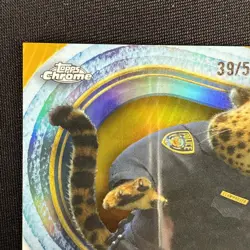 Benjamin Clawhauser 2025 Topps Chrome Disney Gold Refractor /50 #169 - Image 3