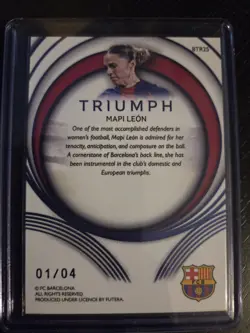 Mapi Leon FC Barcelona 2025 Futera Numbered 01/04 - Image 2