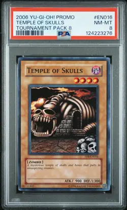 2006 YU-GI-OH! PROMO TP8-TOURNAMENT PACK 8 #EN016 TEMPLE OF SKULLS PSA 8 - Image 1