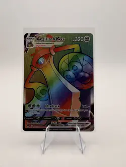Pokemon Aegislash VMAX Secret Rainbow Rare 190/185 Vivid Voltage NM - Image 1