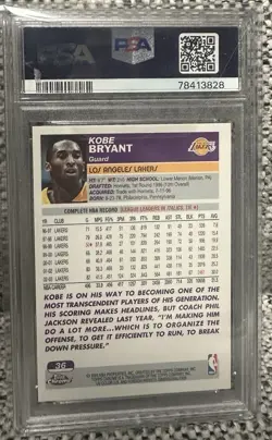 2003 Topps Chrome Kobe Bryant #36 PSA 8 Los Angeles Lakers - Image 2