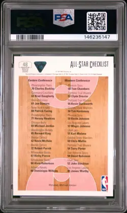 1991 Upper Deck #48 Michael Jordan All-Star Checklist PSA 10 Gem Mint - Image 2