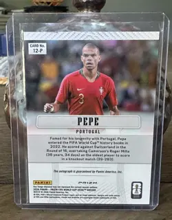 2026 Prizm FIFA World Cup PEPE 2012 Prizm Silver Throwback Auto Portugal #12 - Image 2