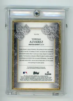 2023 Topps Transcendent YORDAN ALVAREZ Auto Gold Framed Red #d 1/1 - Image 2