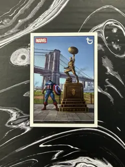2026 Topps Chrome Captain America Brooklyn Statue Card Steve Rogers 1964 CBS-2 - Image 1