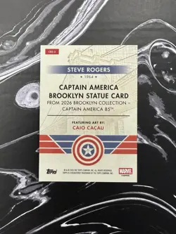 2026 Topps Chrome Captain America Brooklyn Statue Card Steve Rogers 1964 CBS-2 - Image 2