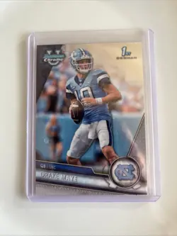 Drake Maye 1st Rookie Card 2023 Bowman Chrome University of North Carolina!!! - Image 1