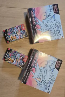 Chaos Rising Pokemon Center TCG ETB and Booster Bundle X2 New Sealed - Image 1